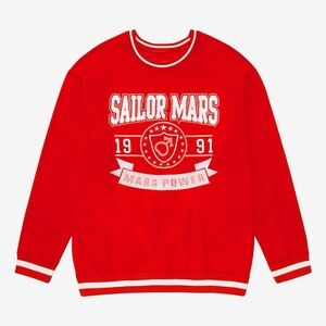 Pretty Guardian Sailor Moon Sailor Mars Varsity Crewneck- BoxLunch Exclusive SM
